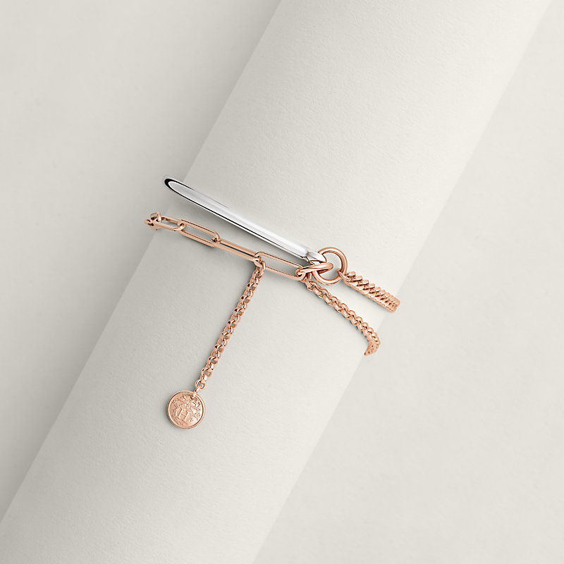 【洒落感引き立つ異素材ミックス】HERMES ブレスレット ブレスレット 《ミックス・アンド・H》 GM | Hermès - エルメス